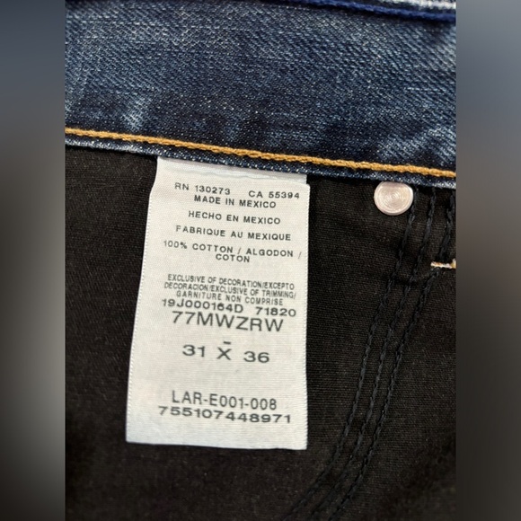 NWT Vintage Wrangler Dark Wash 8” Long Mid Rise Cut Off Upcycled Jean Shorts 31 - Picture 9 of 9